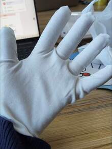 1/3 Pairs White Cotton Gloves, Breathable Elastic Fabric Gloves, Suitable For Dry Hands, Moisturizing SPA Soft Gloves, Multi-Purpose Jewelry Inspection Work Gloves, Suitable For Women - White Gloves - View 9