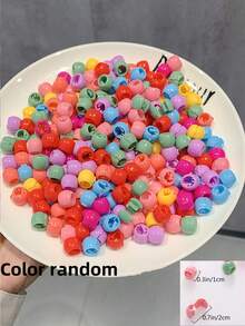 80/100/200pcs Women's Cute Cartoon Bean Hair Clips, Dreadlock Hair Clips - Multicolor - View 6
