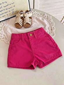 Young Girls Shorts - Hot Pink - View 1