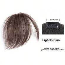 Synthetic Slanted Bangs Short Brown Black Fake Hair Fringe Extension Clip In Hairpieces Accessories For Women Girl, Halloween - Multicolor - View 16