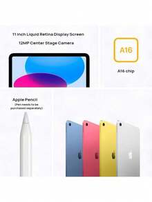 Apple iPad (第 11 代) 2025 年新款 Liquid 視網膜顯示器 1200 萬像素後置相機 配 USB-C 接口 11 吋 WLAN 版 A16 晶片 - 彩色 - 查看 3