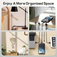 100 cái kẹp cáp dán ngoài trời, kẹp đèn Giáng Sinh, kẹp trang trí, móc tự dính, kẹp quản lý dây, phụ kiện đèn dây trang trí - Nhiều màu - Xem 5
