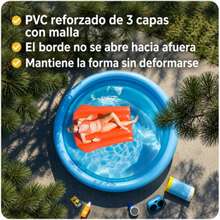 **Alberca Inflable Familiar de PVC Multicapa, Resistente y Estable, Piscina Portátil para Niños y Adultos, Ideal para Jardín, Patio y Verano** - C - Ver 5