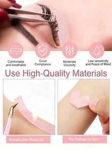 12/6/1pc Specialized Adhesive Tape For Artificial Eyelashes, Designed For Secure Fixation Of Soft And Comfortable Artificial Eyelashes. The Isolation Tape For Eyelash Grafting Is Easy To Use And Simple To Operate. - Multicolor - View 2
