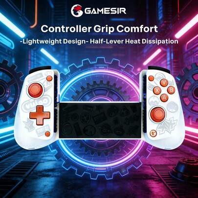 GAMESIR Control de juegos, joystick de efecto Hall, zona muerta 0, botones de silicona sin retardo, carga rápida Type-C, Type-C, compatible con iPad, iPhone y juegos móviles de Apple y Android