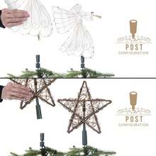 1pc Screw-In Christmas Tree Topper Holder, Universal Fit For Most Base Types, Green | Metal Support Rod Adjustable Attachment, Used To Stabilize Seasonal Tree Top Decorations, Holiday Tree Top Stabilizer - Multicolor - View 8