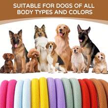 Zinc Alloy Buckle Design, Hand-Woven Thick Rope, Strong Small, Medium And Large Dog Rope, Strong Pull Border, Dog Rope Dog Rope.New Thick Handmade Woven Dog Leash/Strong Pulling Force/Stylish Colorful Outdoor Walking Leash/Secure Hook/ - Multicolor - View 1