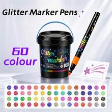 24-Color - 120-Color Children's Flash Markers, With A Flash Effect, Suitable For Photo Album Handmade DIY And Children's Art Supplies - Multicolor - View 8