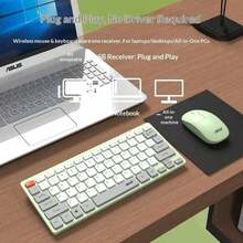 Acer 2.4G Dual-Mode Wireless Keyboard And Mouse Combo, Type-C Rechargeable, Digital Display, Silent Chocolate Keyboard, Adjustable DPI Mouse, Multi-Device Switching, Universal For Desktop, Laptop, And Tablet - View 7