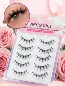 Layered Little Devil False Eyelashes, Staggered Length, Fairy-Like Big Eyes, Cool And Lively Makeup Look, Photogenic And Stunning - View 7