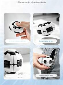 Multi-Color Petal Rotating Cube Stress Relief Toy Ball, With Circular Stitching Structure, Suitable For Hand Relaxation And Relieving Hand Pressure. Ideal For Office Use, Also Can Be Given As A Novel Gift To Friends Or Colleagues - Multicolor - View 4
