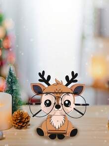 1 buah Tempat Kacamata Kayu Berbentuk Rusa Natal, Ornamen Dekoratif Meja yang Menyenangkan, Tempat Penyimpanan dan Pajangan Kacamata, Hadiah Kecil Pesta Natal, Untuk Meja, Meja Rias, Meja Kerja, dan Lemari Samping Tempat Tidur - Rusa Sika - View 7