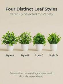 Artificial Potted Plant, Lightweight And Easy To Place With Outstanding Visual Effect, Office Desk Decoration, Wedding Favor Gift, Gift Selection For Home Office Centerpiece, Banquet Tabletop Decor, Holiday Party Display Prop - Multicolor-b - View 7