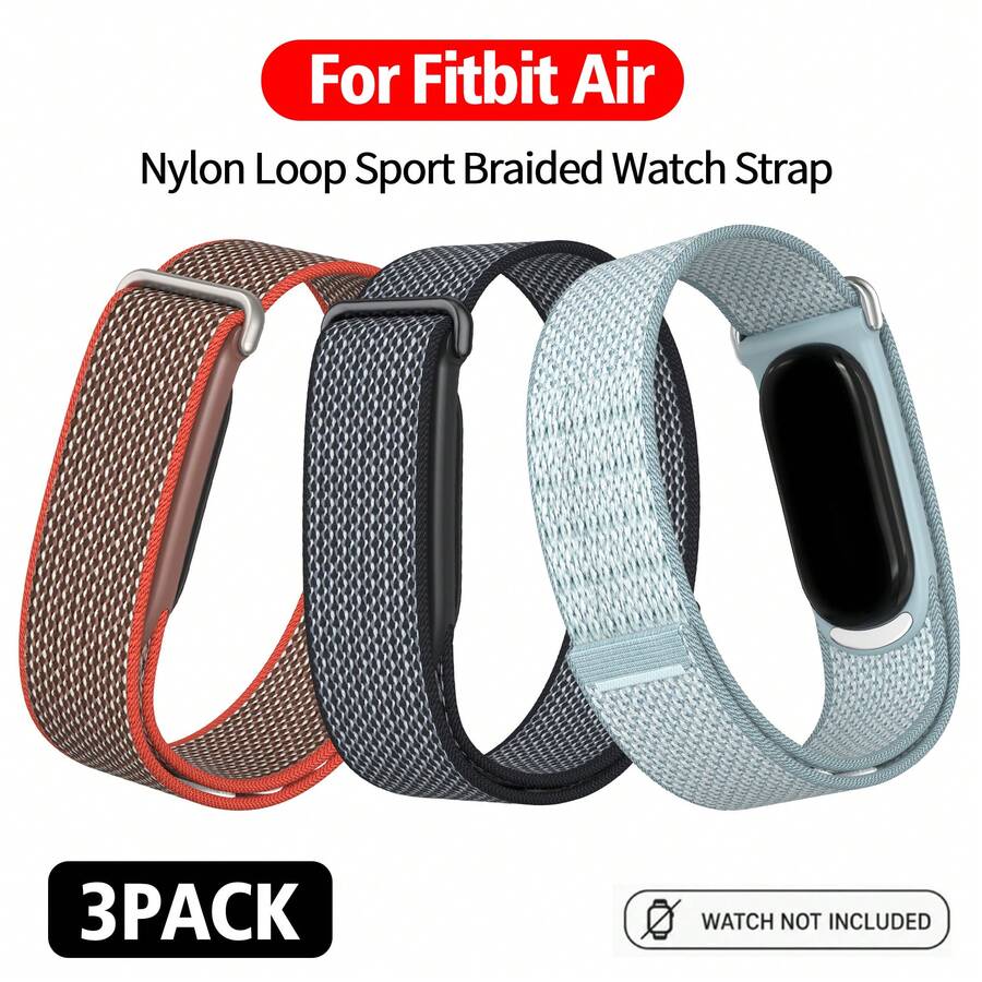 3 Packs Sports Nylon Strap For Air Hook And Loop Adjustable Wristband For Men Woman-Gift For Halloween, Christmas, Daily Wear Accessories - Multicolor - View 1