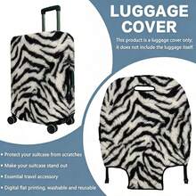 1PC / Flat Print Design / Luggage Protective Cover (Only Luggage Protective Cover, Not Including Luggage) / Suitable For 20 To 28 Inch Luggage / Made Of Thickened Fabric / Essential Accessory For Your Travel And Checked Luggage. - Multicolor - View 19