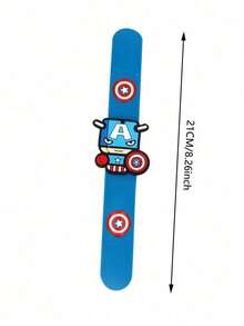 Disney Marvel Cartoon Slap Bracelet, Thor & Spider-Man Anime Character Pattern Theme Party Silicone Wristband, Slap Ring Educational Toy, Daily Party Toy, Carnival & Halloween Party Gift - Multicolor - View 10