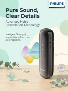 Philips VTR5170 Voice Recorder HD Noise Reduction Voice-To-Text Portable One-Key Recording Professional Noise Cancellation - View 6