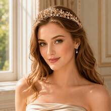 1pc Fashionable & Elegant Artificial Rhinestone Tiara - Sparkling Ball Crown, Graceful Dance Hair Accessory, Suitable For Prom, Graduation Ball, Party And Holiday Events - Silver - View 2