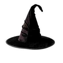 Halloween Velvet Pleated Witch Hat Wizard Hat Party Cosplay Prop Lolita Witch Hat - Multicolor - View 8