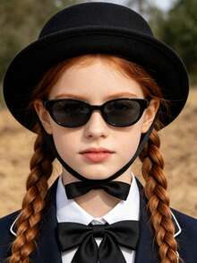 1PC Kids 9‑14Y PC Fashion Glasses, Vintage Decor Eyewear For Holiday Casual Summer Occasions With Glasses Box - Multicolor - View 2