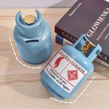 1pc Novelty Realistic Gas Tank Piggy Bank, Large Capacity Plastic Coin Storage Jar, Funny Desktop Decor, Fun Gift For Boys And Girls, Christmas/Halloween Gift - Multicolor - View 6