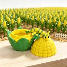 Cute 3D Printed Corn Dragon + Dragon Egg Model Set Plastic Toy Ornament Desktop Decoration Sculpture Figurine Holiday Gift - Multicolor - View 9