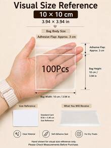 Transparent Multi-Size Self-Sealing Plastic Baking Bags, Reusable Plastic Bags Suitable For Cookies, Candies, Baked Goods, Party Favors Packaging - Multicolor - View 14