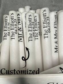 Personalized Glow Stick Stickers: Custom Wedding & Party Decals (Glow Sticks Not Included), Wedding Send-Off - Multicolor - View 3
