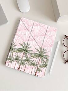 1pc Vintage Striped Palm Tree Y-Fold Protective Case, Compatible With IPad 11(A16)2025(11-Inch)/Pad Air7(M3)2025(11-Inch)/Pad 10th Gen 2022(10.9-Inch)/Mini6 2021(8.3-Inch), Multi-Angle Y-Fold Stand, Shockproof Protection, Pencil Slot, Auto Wake/Sleep, Coastal Vacation Style Exquisite Tablet Accessory - Multicolor - View 18