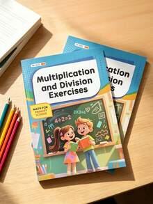 48-Page Multiplication And Division Practice Book, Student Arithmetic Notebook, Math Daily Practice, Suitable For Home And School Learning, Elementary Math Transition, Introductory Math Mental Calculation, Back To School Supplies And School Season Supplies - Multicolor - View 2