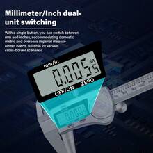1 pieza Calibrador Vernier Digital Electrónico de Acero Inoxidable de 6 pulgadas 0-150mm, Micrómetro de Metal, Herramientas de Medición, Con Caja de Almacenamiento, Para Inspección de Hardware, Reparación Manual, Medición de Taller, DIY en el Hogar - 0-150 mm - Ver 4