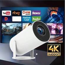 2026 Portable Mini Projector With WiFi And BT5, Native 1080P, Support/Decoding 4K, Auto Keystone Correction, Small Projector Compatible With/TV Stick/Laptop For Bedroom Wall - HY300-q - View 5