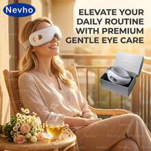 Nevho Foldable Electric Eye Massager, Portable Rechargeable Heated Eye Mask With Wireless Music, Soft Skin-Friendly Airbag Kneading Eye Care Device, Relaxation Gift For Home And Travel - View 7