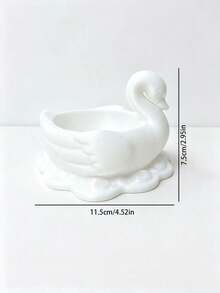 1pc Swan Jewelry Storage Tray Decor, Swan Shaped, Can Store Earrings, Rings, Necklaces And Small Accessories, Suitable For Vanity Tabletop Display, Home Soft Decoration - Multicolor - View 6