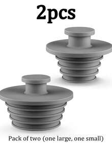 2pcs Silicone Anti-Clogging Universal Drain Stoppers, Suitable For Kitchen Sink, Bathtub, Bathroom Drain, Bathtub Replacement Parts, Leak-Proof Sealing, Easy Installation, No Tools Required, Bathroom Decor And Accessories - Multiple Styles - View 10