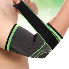 Soporte de codo, manga de compresión elástica para codo, protector de codo de neopreno para baloncesto, gimnasio, levantamiento de pesas y deportes para hombres y mujeres - 1 - Ver 9