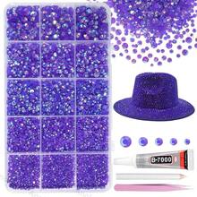 12000pcs Clear AB Rhinestones For Dazzling Kits, Dazzling Resin Gems 2/3/4/5/6mm For Handmade, Flat Back Rhinestones For Craft DIY Glassware - Multicolor - View 20