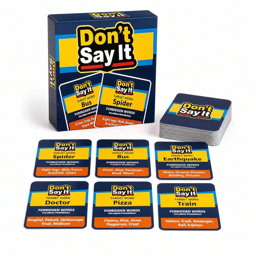 Don't Say It Forbidden Word Guessing Card Game, Interactive Tabletop Game For Friends Gathering, Family Party Game Night, Multiplayer Challenge Puzzle Card Game, Adult Social Entertainment Game - Multicolor - View 1