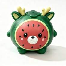 1pc Large Soft Fruit Deer Toy, Watermelon Scented Slow Rising Stress Relief Toy, Cute Animal Squeeze Ball, Suitable For Children And Adults, Party Favor - Multicolor - View 6
