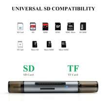 2-In-1 USB-C & USB 3.0 SD Card Reader, Dual Slot For SD/TF, UHS-I 104MB/S, Plug & Play For Laptops, Tablets, Phones - View 3