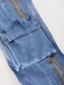 Celana Jeans Denim Musim Panas untuk Anak Laki-Laki Remaja, Gaya Fesyen Baru - Biru - View 8