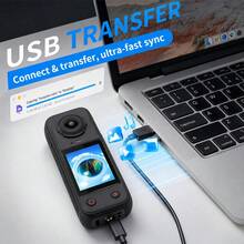 Dual Front And Rear Camera Panoramic HD Action Camera, 200° Wide Angle Anti-Shake Street Photography Cycling Camera, 2-Inch HD IPS Display, Can Be Used As Computer Webcam, 1500mAh Rechargeable Lithium Battery, Suitable For Teenagers, Students, Bloggers Vlog, Travel And Creation. - View 8