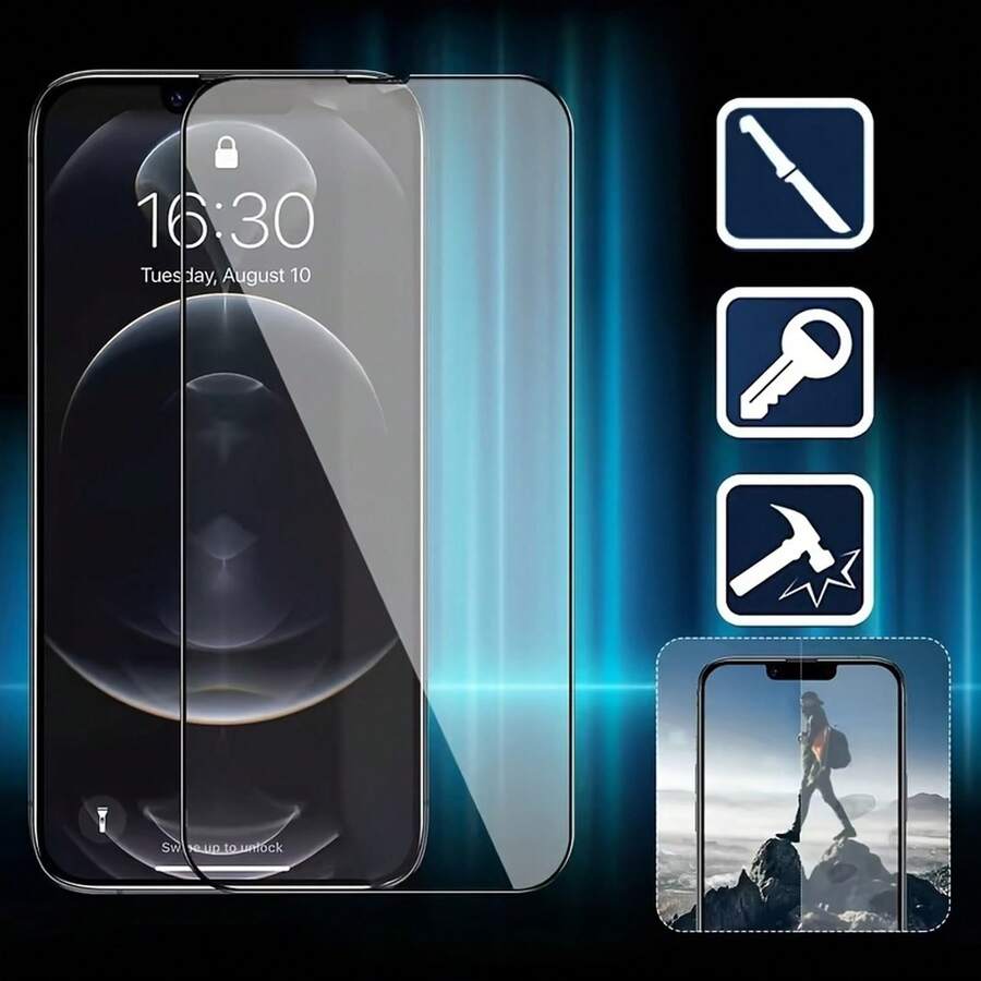2-Pack Tempered Glass Screen Protectors for  17 Pro Max/17 Pro/17 Air/17/, 16 Pro Max/16 Pro/16 Plus/16, 15/15Plus/15Pro/15Pro Max, 14/14Plus/14Pro/14Pro Max - Transparent 2 Stk. - Übersicht 1