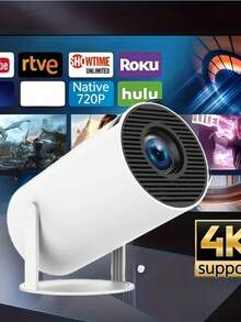 2026 Portable Mini Projector With WiFi And BT5, Native 1080P, Support/Decoding 4K, Auto Keystone Correction, Small Projector Compatible With/TV Stick/Laptop For Bedroom Wall - HY300-q - View 11