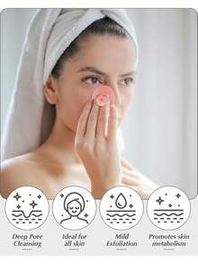 1/5/10 Piece Multifunctional Silicone Cleansing Brush Set For Ladies, With Random Colors (May Be Repeated), Can Deeply Clean, Remove Blackheads And Acne And Clean Pores. - A - View 6
