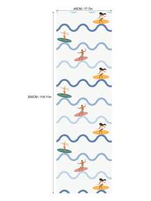 ihomeli 1 Roll Surfer Wallpaper, White Soul Surfer Self-Adhesive Wallpaper, Waterproof Roll, Easy To Apply, Decorative Wall Sticker, Suitable For Room, Bathroom, Kitchen, Cabinet And Other Home Surface Wall Renovation - Multicolor - View 13