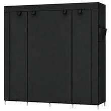 1pc Modern Minimalist Fabric Wardrobe, Fully Thickened Steel Frame, Sturdy And Durable, With High Base For Shoe Storage, Suitable For Rental Apartments And Living Rooms, Portable Wardrobe - View 7