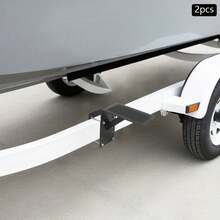 2PCS Frame Mounted Trailer Step Boat Trailer Step Yacht Trailer Step - Black - View 2