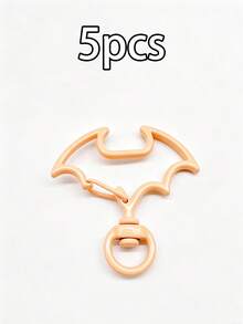 5pcs Halloween Bat Shaped Zinc Alloy Rotating Lobster Clasp, Colorful Rotating Keychain Hook, For DIY Pendant, Bag Charm, Jewelry Making Supplies - Halloween Bat Spring Clip - View 6