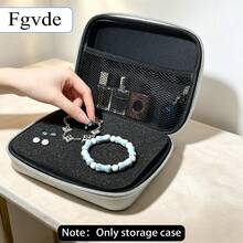 Fgvde Travel Hard Shell Storage Box, With Detachable Foam Pad, Zipper Portable Storage Bag, With Carrying Strap, Portable Organizer Bag, Suitable For Jewelry, Small Cosmetics, Mini Electronics And Daily Accessories - View 3